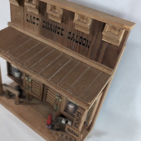 Last Chance Saloon Vintage Wood Storefront Wall Decor Hanging Old West Building - Picture 7 of 14